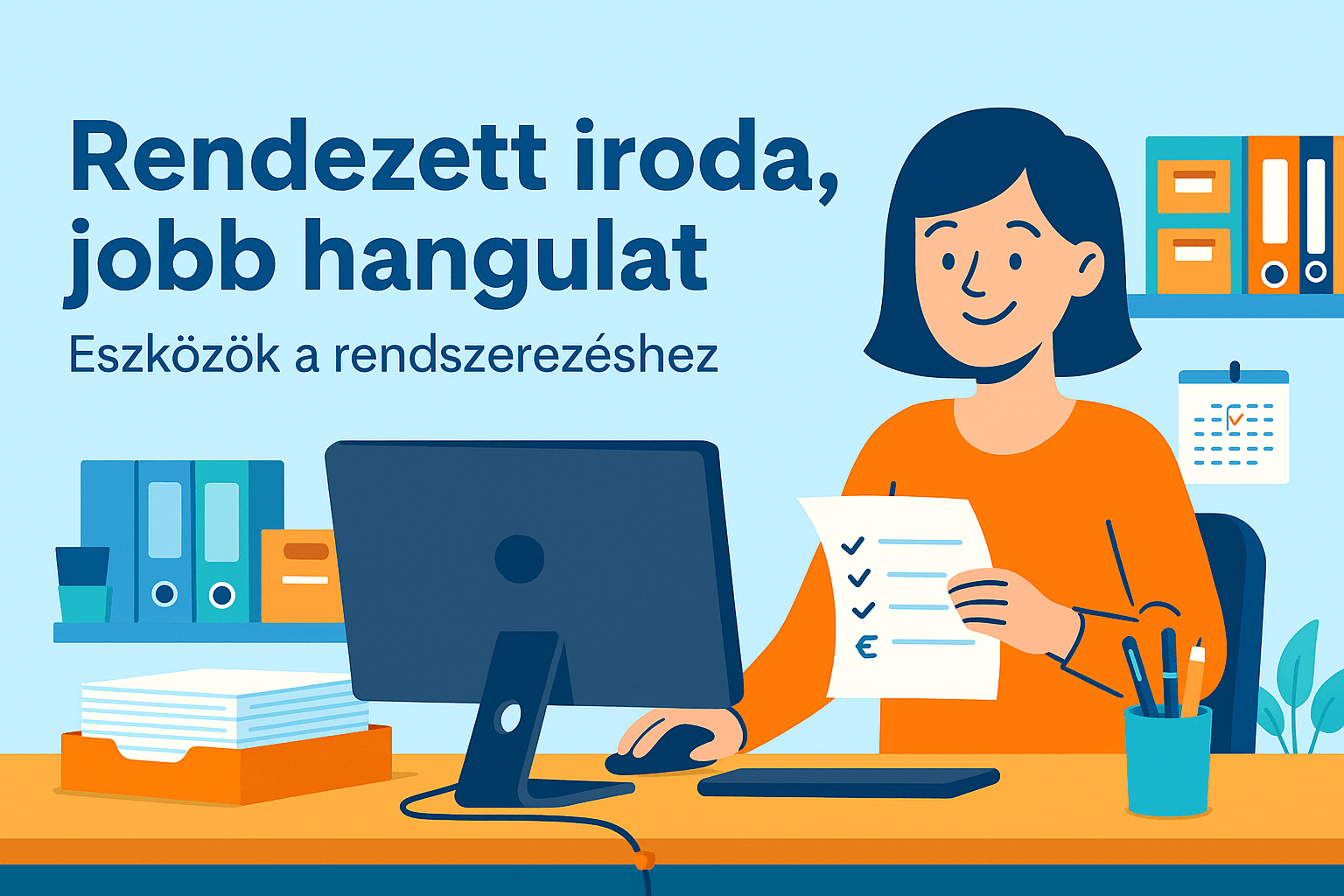 Rendezett iroda jobb hangulat